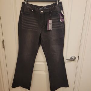 Gloria Vanderbilt Women's Charcoal Gray Flare Jeans